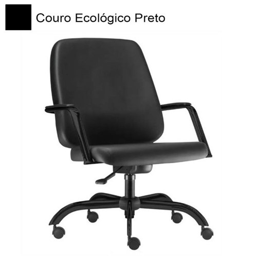 Cadeira Diretor em Couro Ecológico com Braço Maxxer - Frisokar 070183