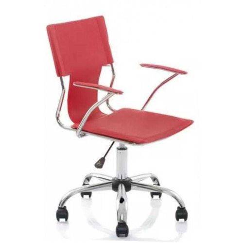 Cadeira Diretor Executiva em Couro PVC Vermelha Pelegrin PEL-6011