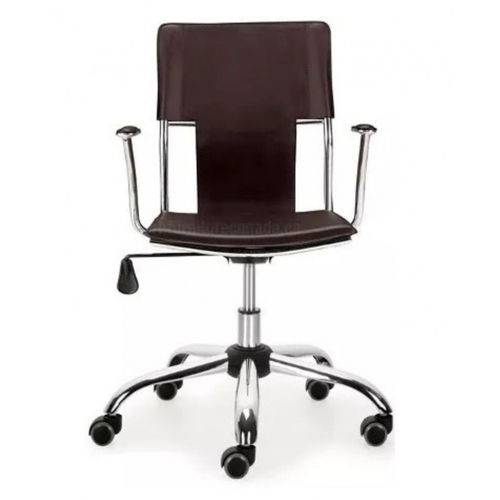 Cadeira Diretor PEL-6011 em Couro PVC Marrom - Pelegrin