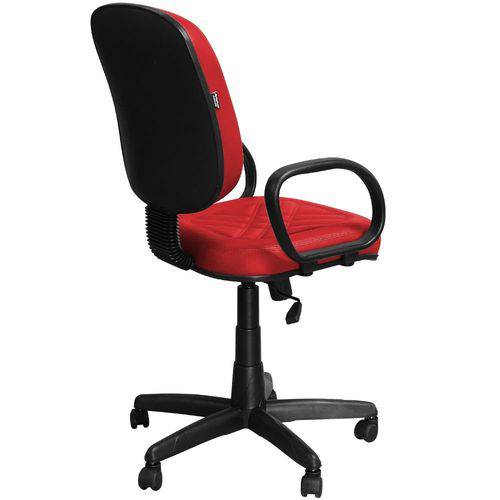 Cadeira Diretor Vermelha Giratória com Regulagem e Braço de Apoio - Pethiflex