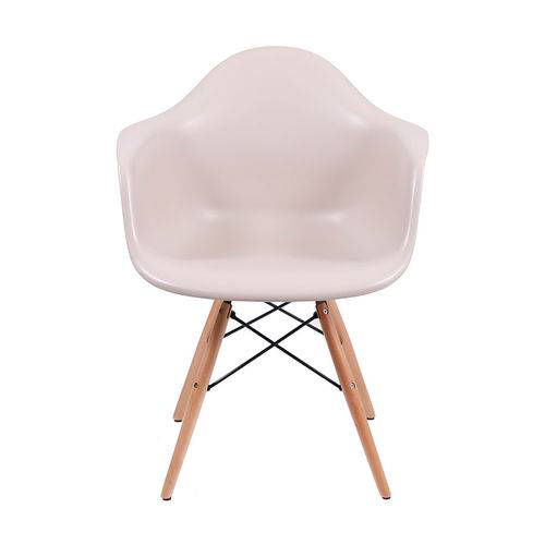 Cadeira Dkr Eiffel com Braço - Base de Madeira - Fendi - Tommy Design