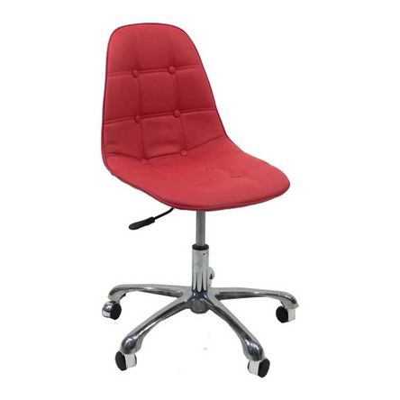 Cadeira DKR Office Botone Charles Eames Vermelho Byartdesign