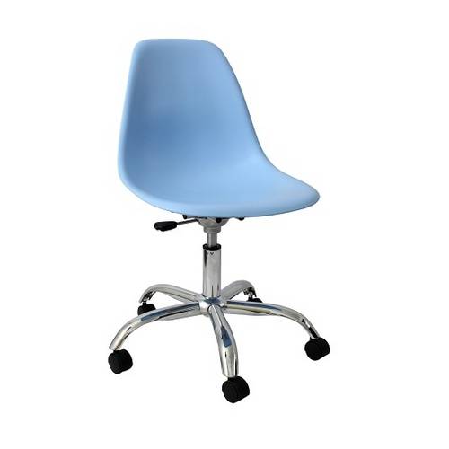 Cadeira Dkr Office em Polipropileno com Rodízios Mobitaly - Azul