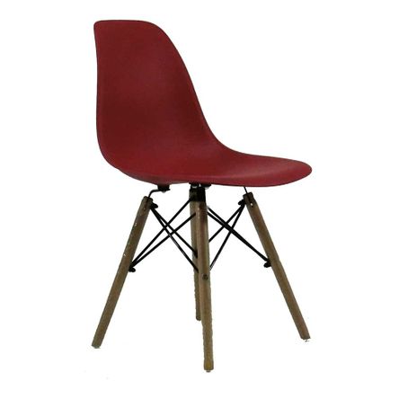 Cadeira DKR Wood Eames Bordô Byartdesign