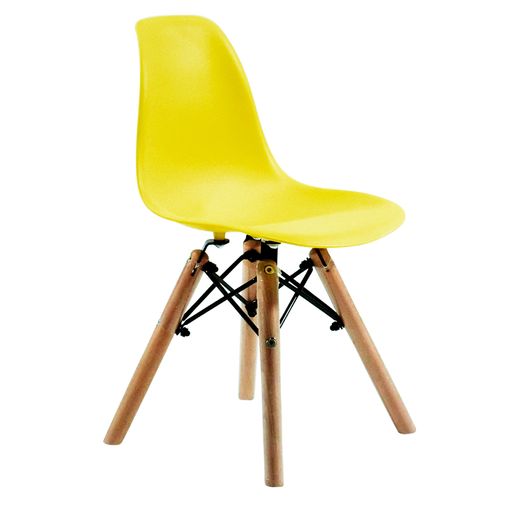 Cadeira DKR Wood Infantil Amarela ByArt