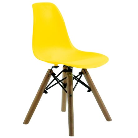 Cadeira DKR Wood Kids Charles Eames Amarela Byartdesign