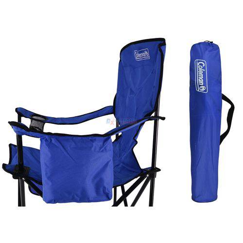 Cadeira Dobrável Azul Coleman Quad com Cooler