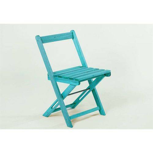 Cadeira Dobrável Boteco Stain Azul - Mão & Formão