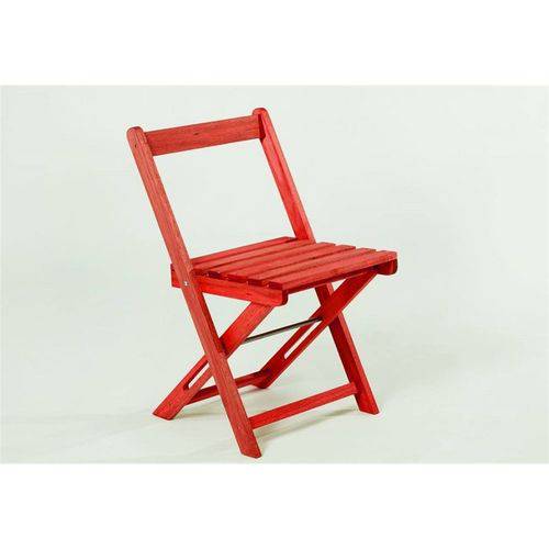 Cadeira Dobrável Boteco Stain Vermelho - Mão & Formão