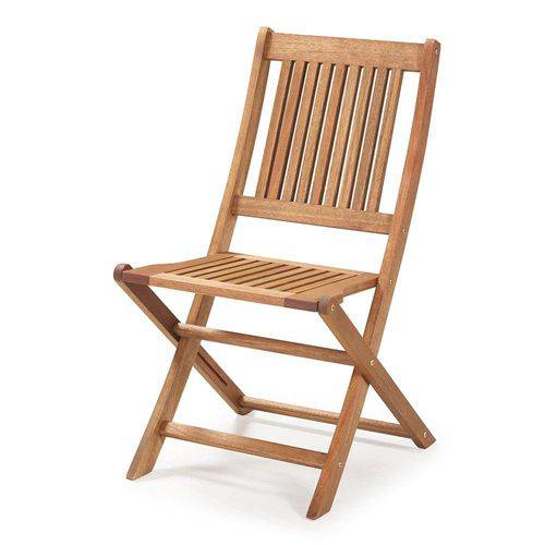 Cadeira Dobrável Sem Braços para Áreas Externas em Madeira Eucalipto - Maior Durabilidade - Jatobá