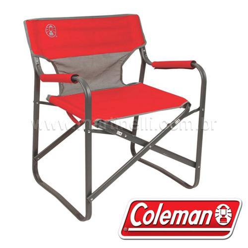 Cadeira Dobrável Steel Deck Vermelha Coleman