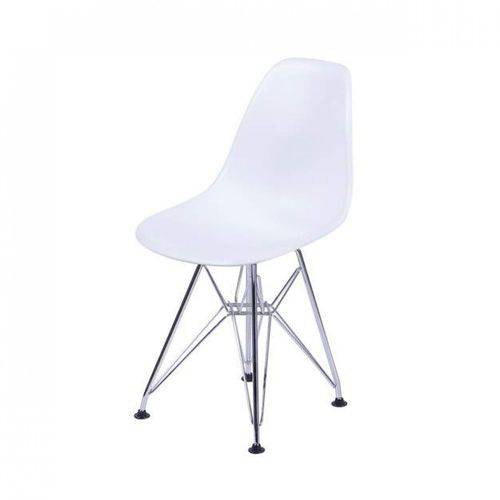 Cadeira Eames Base Cromada OR Design Branco