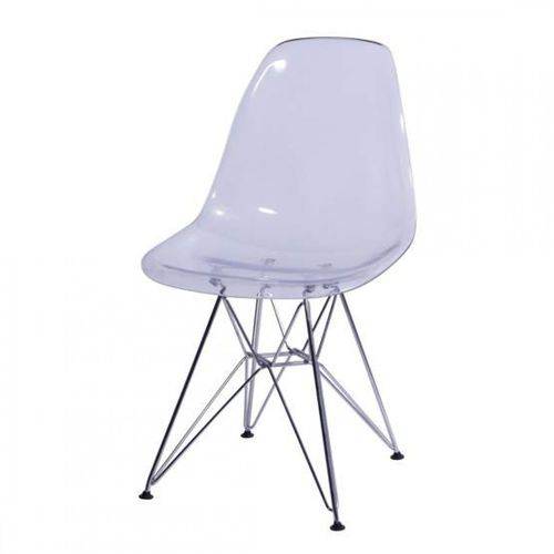 Cadeira Eames Base Cromada OR Design Incolor