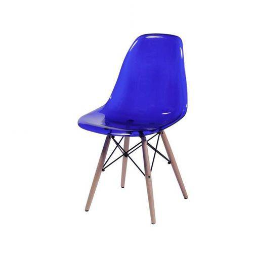 Cadeira Eames Base de Madeira OR Design Azul
