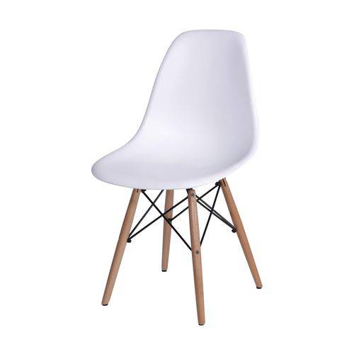 Cadeira Eames Base de Madeira OR Design Branco