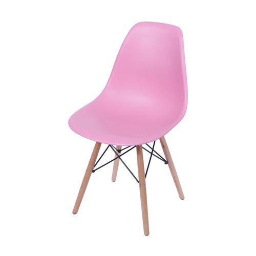 Cadeira Eames Base de Madeira OR Design Rosa