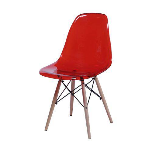 Cadeira Eames Base de Madeira OR Design Vermelho