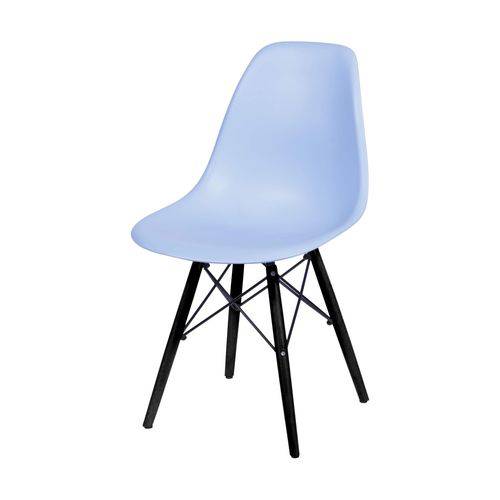 Cadeira Eames Base Preta OR Design Azul Claro