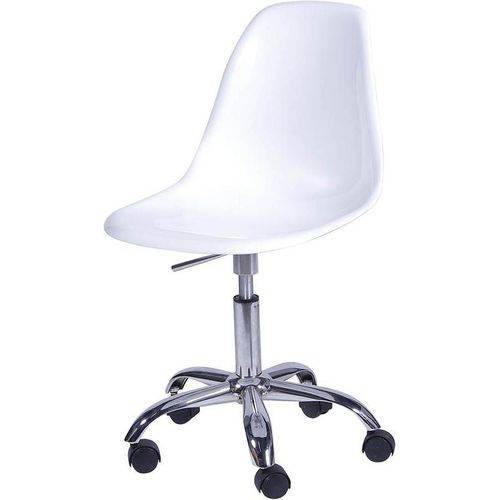 Cadeira Eames Boston Branca PC com Rodízios OR Design 1101