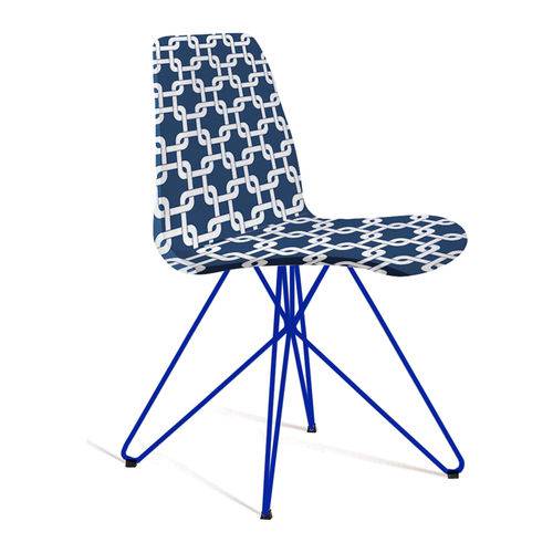 Cadeira Eames com Base Butterfly Azul Daf