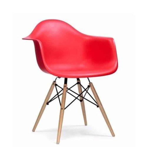 Cadeira Eames com Braço Vermelha Deeave 1256