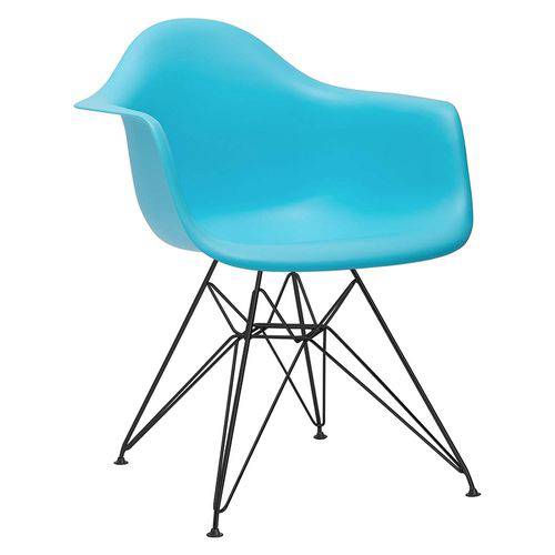 Cadeira Eames DAR - Azul Tiffany - Base Preto