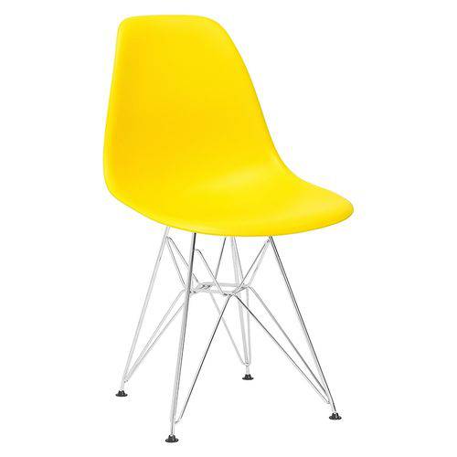 Cadeira Eames DKR - Eiffel - Amarelo - Base Cromada