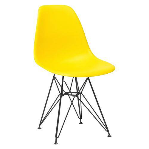 Cadeira Eames DKR - Eiffel - Amarelo - Base Preta