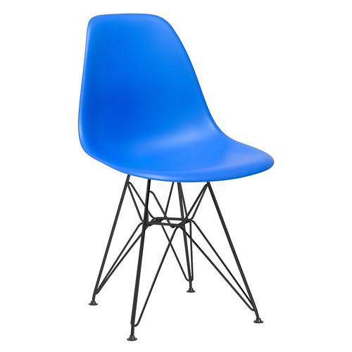 Cadeira Eames DKR - Eiffel - Azul - Base Preta