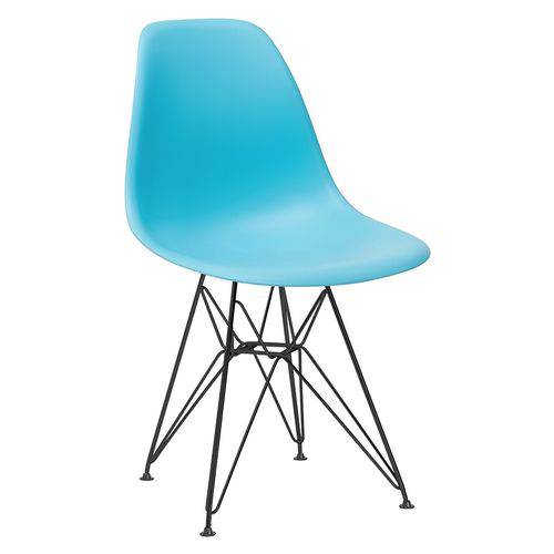 Cadeira Eames DKR - Eiffel - Azul Tiffany - Base Preta