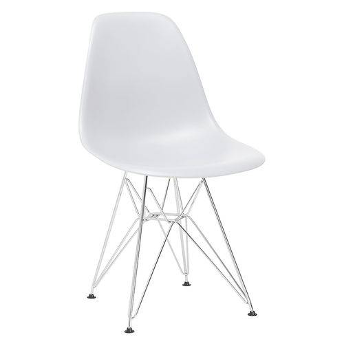 Cadeira Eames DKR - Eiffel - Cinza Claro - Base Cromada