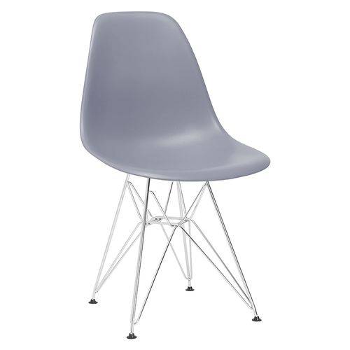 Cadeira Eames DKR - Eiffel - Cinza Escuro - Base Cromada