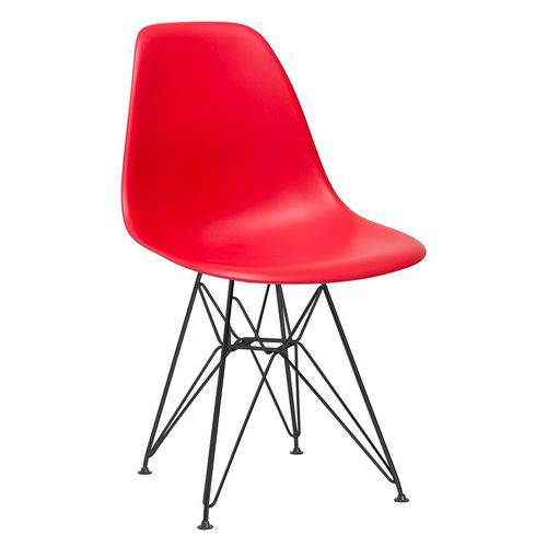 Cadeira Eames DKR - Eiffel - Vermelho - Base Preta