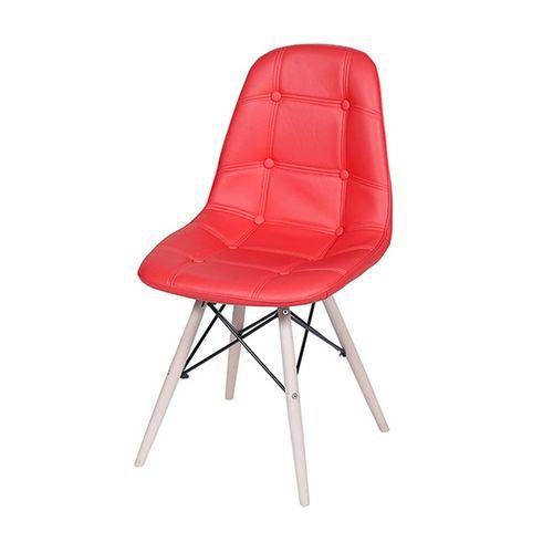 Cadeira Eames Eiffel Botone Cozinha 44x39x83cm Vermelho