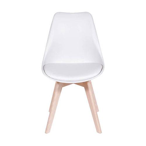 Cadeira Eames Leda Or-1108 - Base Madeira - Branco - Tommy Design