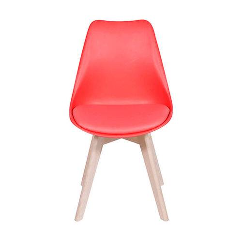 Cadeira Eames Leda Or-1108 - Base Madeira - Vermelho - Tommy Design