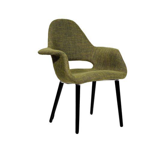 Cadeira Eames Organic - Base Madeira - Verde