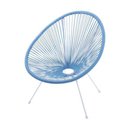 Cadeira em Aço e Cordas de PVC 1160 OR Design Azul