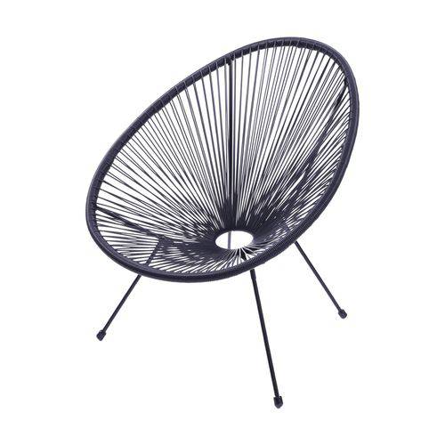 Cadeira em Aço e Cordas de PVC 1160 OR Design Preto