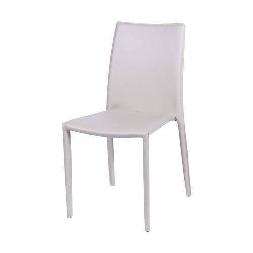 Cadeira em Metal e Corino 4401 OR Design Bege