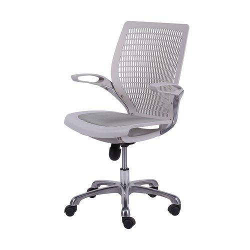 Cadeira em Nylon e Tela Office com Braço 3313 OR Design Branco