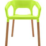 Cadeira em Plastico PP e Madeira de Faia - P&W-001D - Verde Maça - Orb