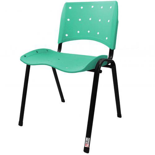 Cadeira Empilhável Ergonômica Ergoplax Assento Encosto Plástico Acquamarine