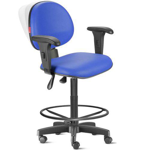 Cadeira Ergonômica Nr17 Caixa Alta com Braços Azul Royal Cb27
