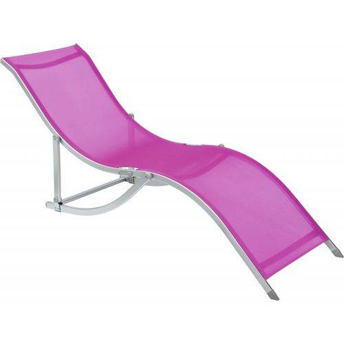 Cadeira Espreguiçadeira em Alumínio Bel Lazer Design "S" 35710 Dobravel - Rosa