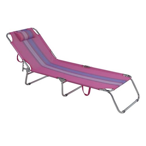 Cadeira Espreguiçadeira em Aluminio Mor 2418 Rosa