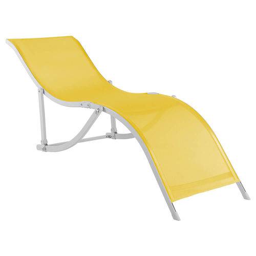 Cadeira Espreguiçadeira S em Alumínio Textilene Amarelo Belfix