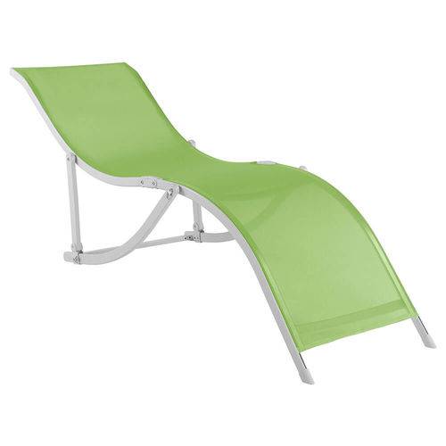 Cadeira Espreguiçadeira S em Alumínio Textilene Verde Belfix