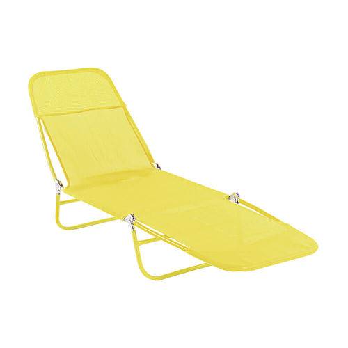 Cadeira Espreguiçadeira Textilene Amarelo Belfix