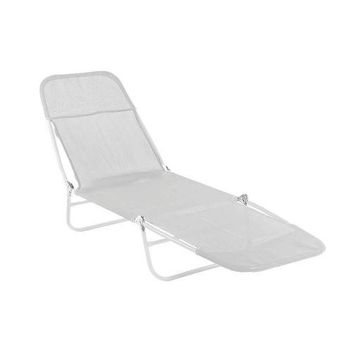 Cadeira Espreguiçadeira Textilene Branco Belfix